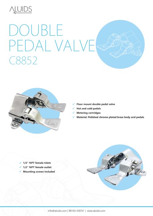 Alternative view of Double Pedal Valve 1/2" NPT female inlets & outlet