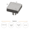 4" Square Shower Drain (Tile-in) - Image 2