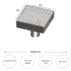 6" Square Shower Drain (Tile-in) with accessories - Image 2