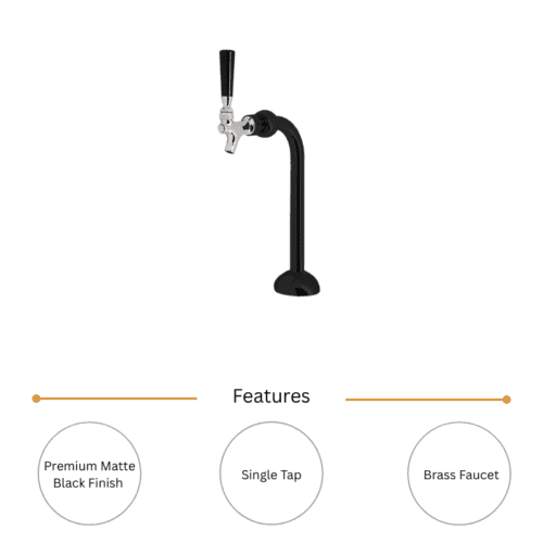 Alternative view of Axis Tower – 1 Faucet – Matte Black – Air Cooled