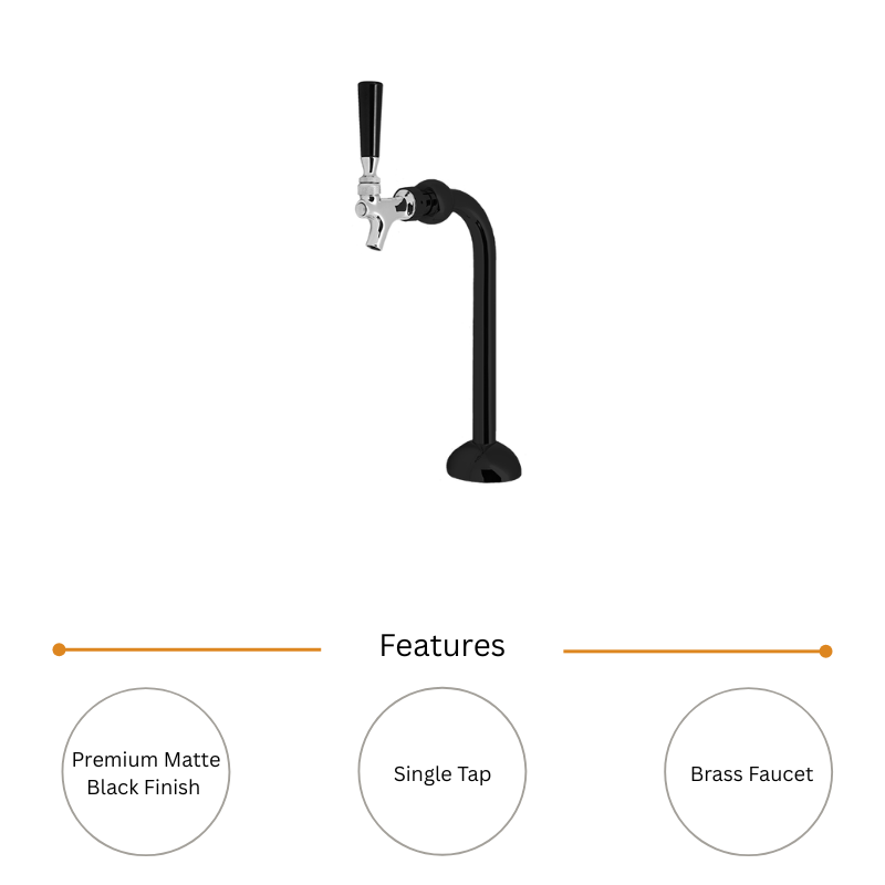 Axis Tower – 1 Faucet – Matte Black – Air Cooled - Image 2