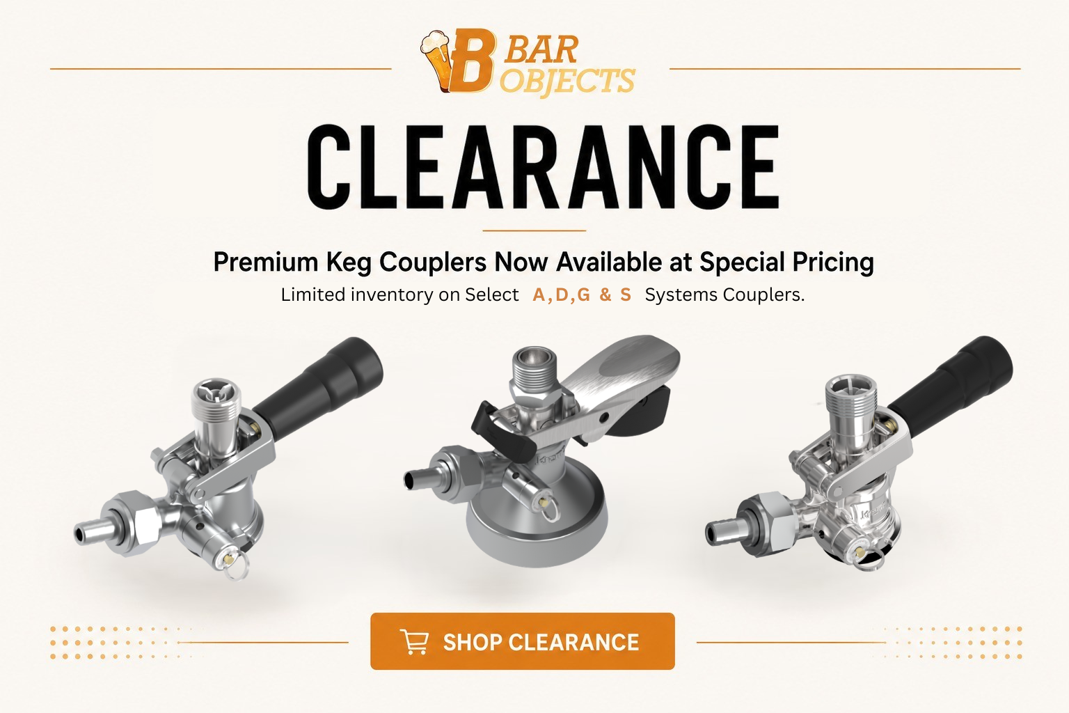 Keg Coupler Clearance