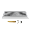 16″ x 6.5″ Beveled Edge Drip Tray – Polished Chrome – With Drain - Image 2