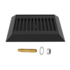 9″ x 6-1/2″ Beveled Edge Drip Tray – Matt Black – With Drain - Image 2