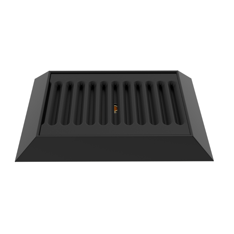 9"x 6-1/2″ matt black drip tray with drain