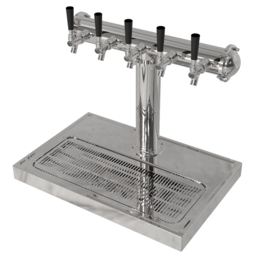 5 tap draft beer tower