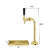 Single Tap Axis Tower Vibrant Gold Finish with Gold Stainless Steel Drip Tray - Without Drain - Image 2
