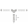 4" Column with Y Elbow & End Cap – Wing Style Bridge Tower Assembly Kit - Image 3