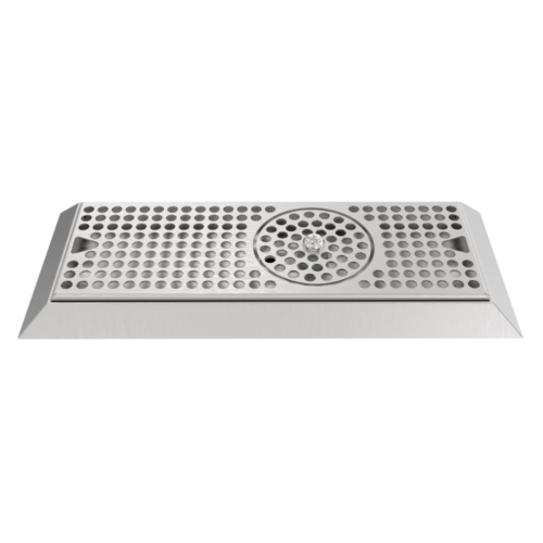 16" × 6.5" Drip Tray with Glass Rinser